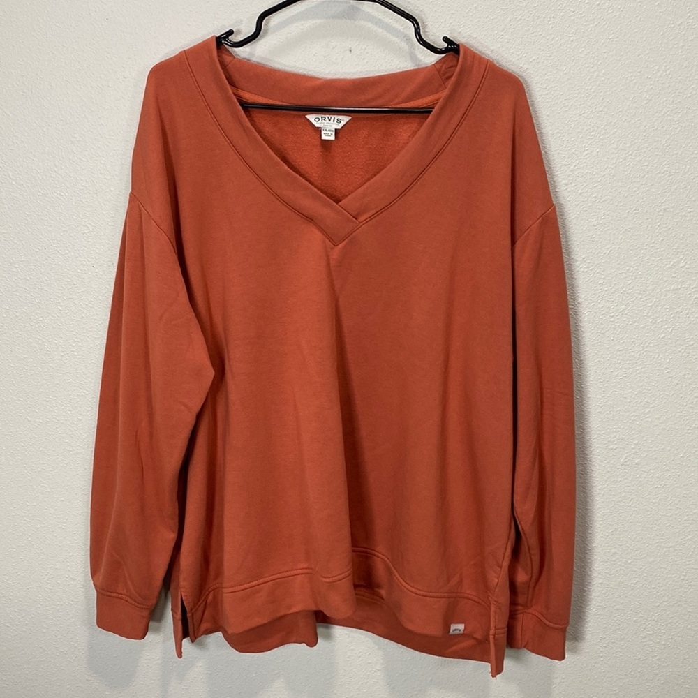 Orvis v neck sweatshirt pullover